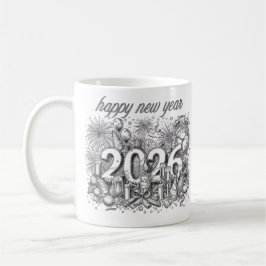 happy new year 2026 coffee mug コーヒーマグカップ