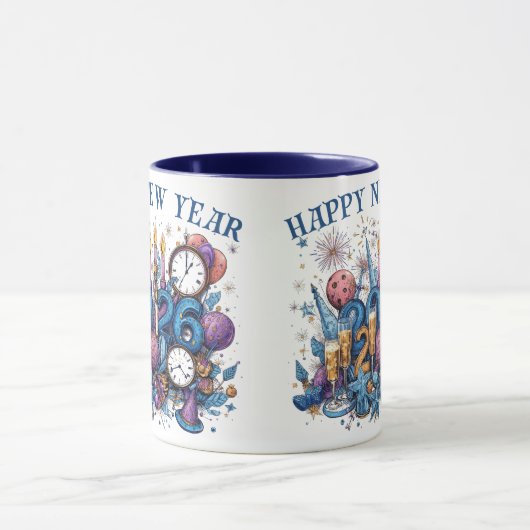 happy new year 2026 coffee mug マグカップ (中央)