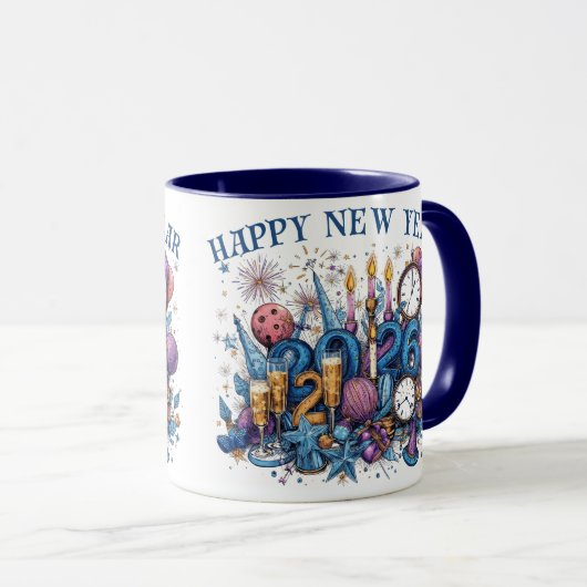happy new year 2026 coffee mug マグカップ (正面右)