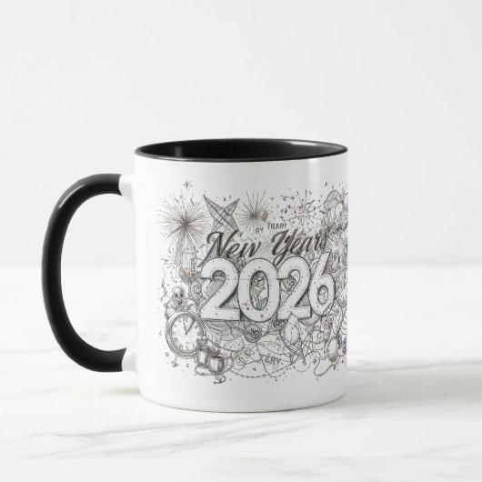 happy new year 2026 coffee mug マグカップ (左)