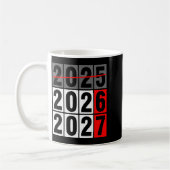 Happy New Year 2026 Coming Soon 2027 67 Meme Six S コーヒーマグカップ (左)