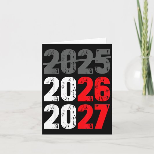 Happy New Year 2026 Coming Soon 2027 Funny 67 Meme カード (正面)