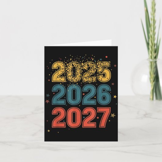 Happy New Year 2026 Coming Soon 2027 Funny 67 Meme カード (正面)