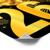 Happy New Year 2026 Coquette Bow Disco Ball New Ye ポスター (角)