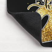 Happy New Year 2026 Coquette Bow Golden Family Mat マウスパッド (コーナー)