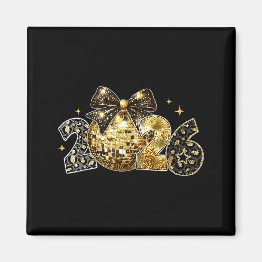 Happy New Year 2026 Coquette New Year Trendy マグネット (正面)