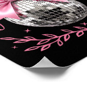 Happy New Year 2026 Coquette Nk Bow Disco Ball Wom ポスター (角)