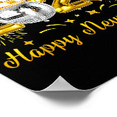 Happy New Year 2026 Countdown Party Balloons Firew ポスター (角)