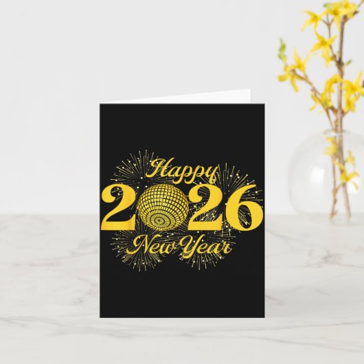 Happy New Year 2026 Countdown Party Trip Matching  カード (黄色い花)