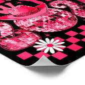 Happy New Year 2026 Cowgirl Cowboy Disco Ball Girl ポスター (角)