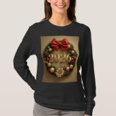 happy new year 2026 cozy wreath long sleeve tシャツ (正面)