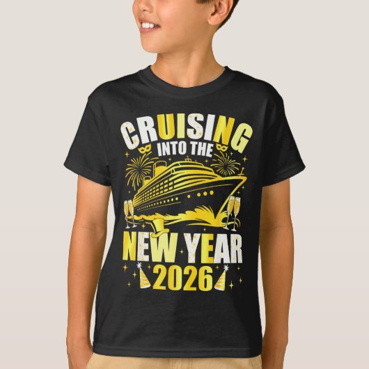 Happy New Year 2026 Cruising Into The New Year 202 Tシャツ (正面)