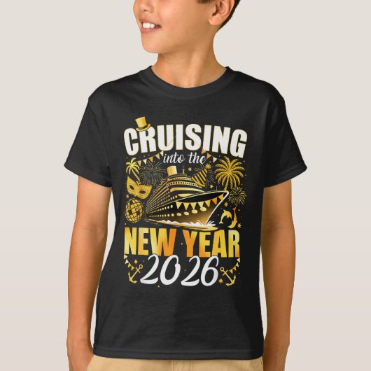 Happy New Year 2026 Cruising Into The New Year 202 Tシャツ (正面)