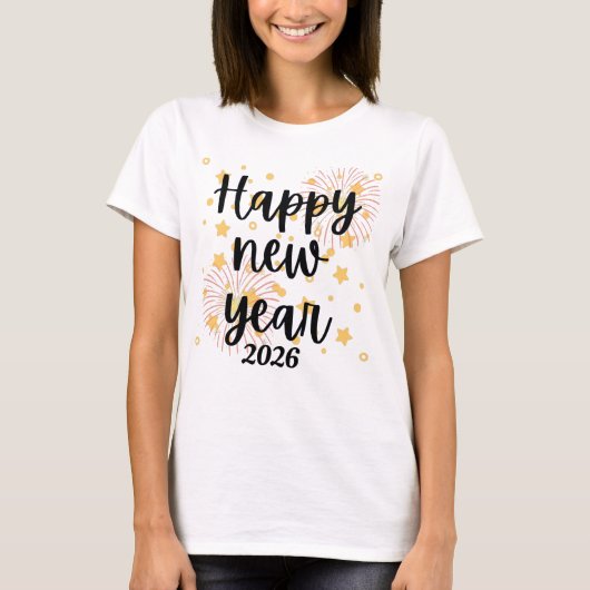 Happy New Year 2026 Custom Tシャツ (正面)