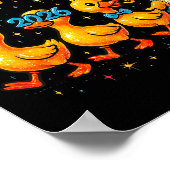 Happy New Year 2026 Cute Duck Party Gift  ポスター (角)