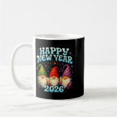 Happy New Year 2026 Cute Gnome Party Gift  コーヒーマグカップ (左)