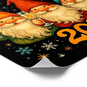 Happy New Year 2026 Cute Gnome Party Gift  ポスター (角)