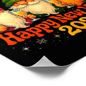 Happy New Year 2026 Cute Gnome Party Gift  ポスター (角)