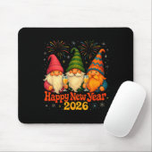Happy New Year 2026 Cute Gnome Party Gift マウスパッド (マウス)