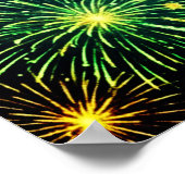 Happy New Year 2026 Decorative artwork - fireworks ポスター (角)