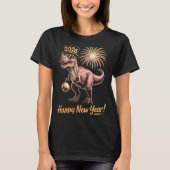 Happy New Year 2026 Dinosaur Funny Dino Tee For Ad Tシャツ (正面)