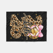 Happy New Year 2026 Disco Ball Bow New Year's Eve  フリースブランケット (正面(横))