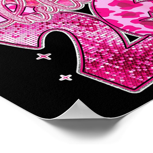 Happy New Year 2026 Disco Ball Bow New Year's Eve  ポスター (角)