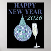 Happy New Year 2026 Disco Ball Celebration  ポスター (正面)