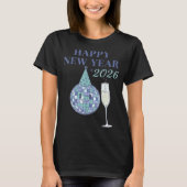 Happy New Year 2026 Disco Ball Celebration  Tシャツ (正面)