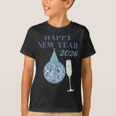 Happy New Year 2026 Disco Ball Celebration  Tシャツ (正面)