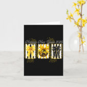 Happy New Year 2026 Disco Ball Gold Coquette Bow F カード (黄色い花)