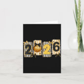 Happy New Year 2026 Disco Ball Gold Coquette Bow F カード (正面)