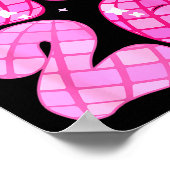 Happy New Year 2026 Disco Ball Nk Coquette Bow Fam ポスター (角)