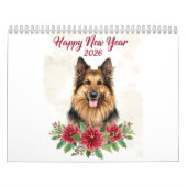 Happy New Year 2026 Dog Art カレンダー (カバー)