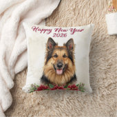 Happy New Year 2026 Dog Decor クッション (ブランケット)