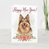 Happy New Year 2026 Dog Greeting Card カード (裏面)