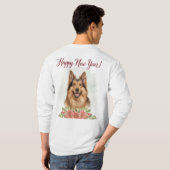 Happy New Year 2026 Dog Long Sleeve Shirt Tシャツ (裏面フル)