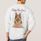 Happy New Year 2026 Dog Long Sleeve Shirt Tシャツ (裏面)
