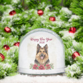 Happy New Year 2026 Dog Snow globe Gift (クリスマス)