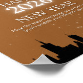 Happy New Year 2026 – Elegant Golden Brown poster. ポスター (角)