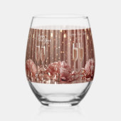happy new year 2026 elegant wine glass ステムなしワイングラス (左)