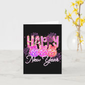 Happy New Year 2026 Family Celebration New Years E カード (黄色い花)