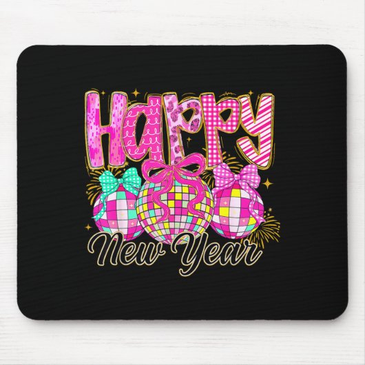 Happy New Year 2026 Family Celebration New Years E マウスパッド (正面)