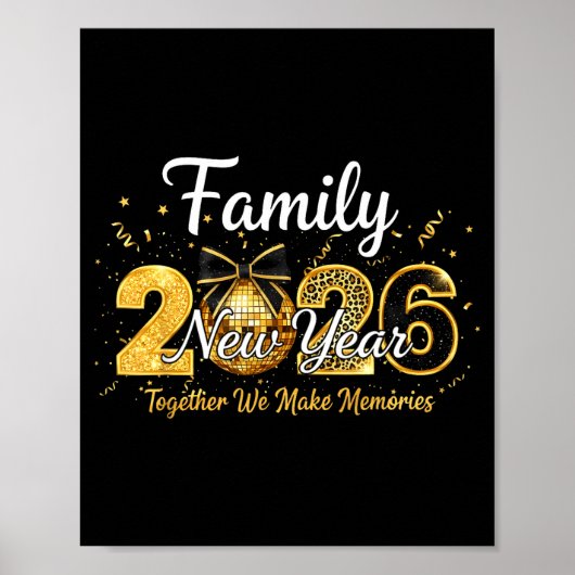 Happy New Year 2026 Family Together We Make Memori ポスター (正面)