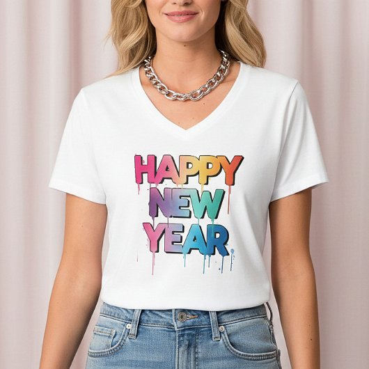Happy New Year 2026 , festive winter , for women  Tシャツ