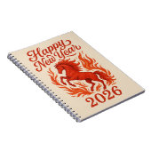 Happy New Year 2026 Fiery Horse ノートブック (右側)