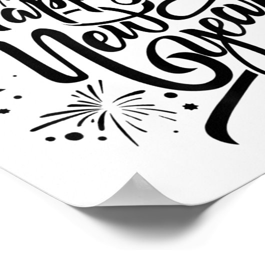 Happy New Year 2026 Fireworks  ポスター (角)