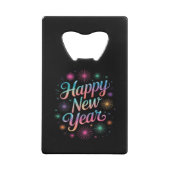 Happy New Year 2026 Fireworks Essential クレジットカード栓抜き (裏面)