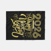 Happy New Year 2026 Fireworks Loading  フリースブランケット (正面(横))