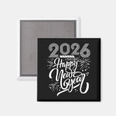 Happy New Year 2026 Fireworks Loading New Years Pa マグネット (正面/裏面)